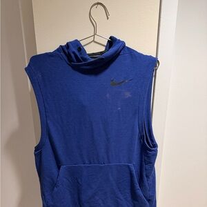 Nike Royal Blue Sleeveless Pullover Hoodie - Men’s